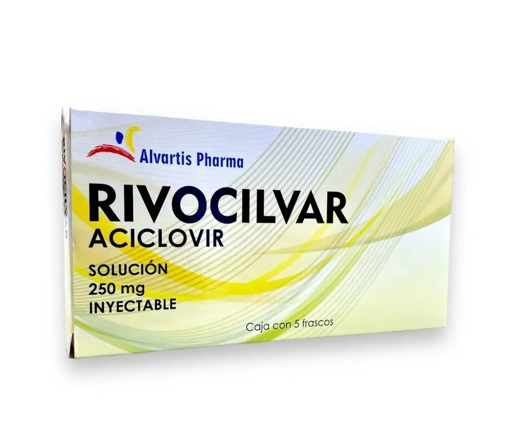 RIVOCILVAR (ACICLOVIR) SOL INY. 250 MG CAJA C/5 AMP. ALVARTIS PAHARMA