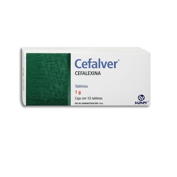 CEFALVER TABS 1G C 12 TAB [CEFALEXINA] MAVER.