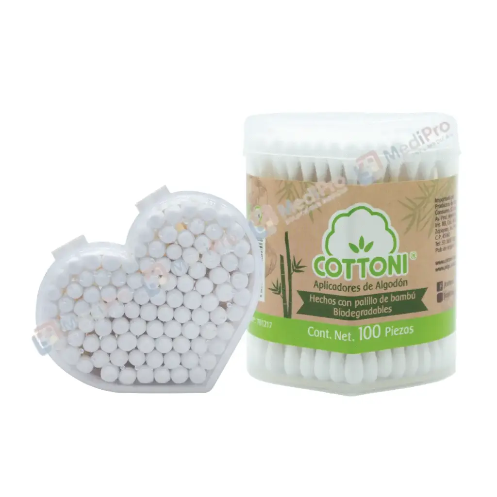 HISOPOS/COTONETE COTTONI TARRO CORAZON C/100
