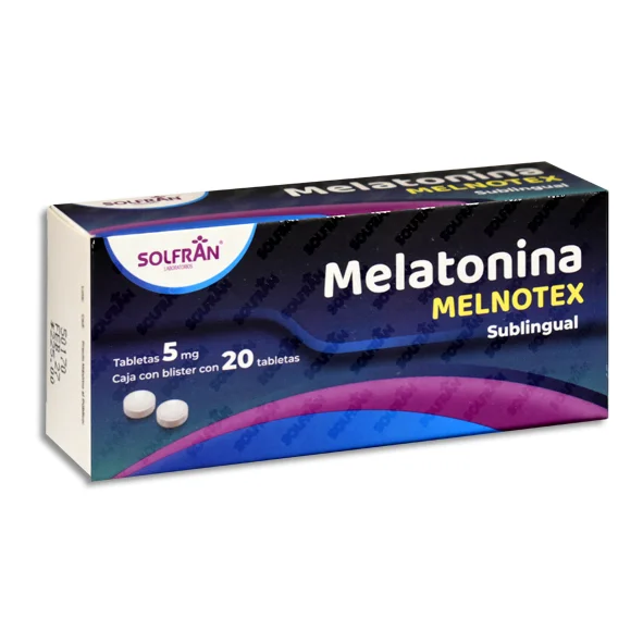 MELNOTEX C/20 TABS SUBLINGUALES 5MG (MELATONINA) SOLFRAN.