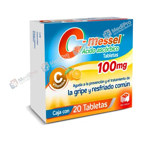 C-MESSEL C/20 TABS 100 MG. (ACIDO ASCORBICO) BIOMEP.