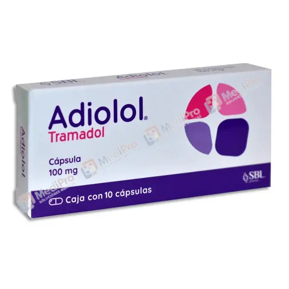 ADIOLOL Cja. c/10 CAPS. 100 MG. (TRAMADOL) SBL.