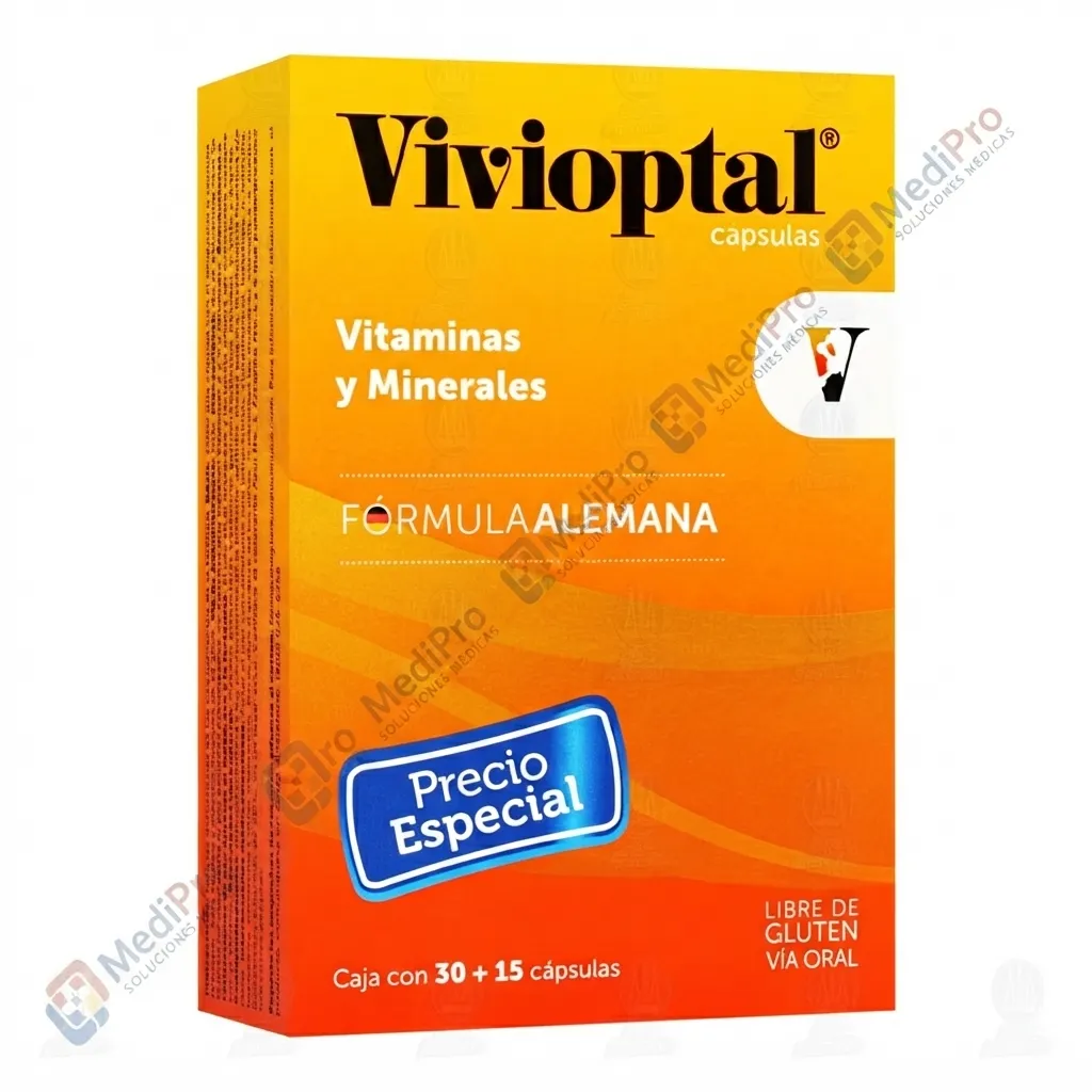VIVIOPTAL 30+15 CAPS VITAMINAS Y MINERALES.