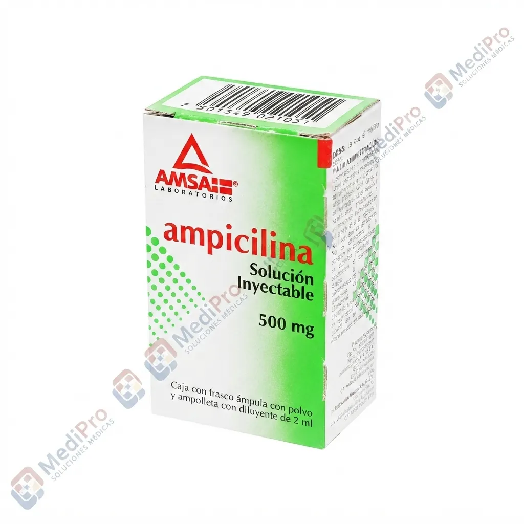 AMPICILINA INY 500 MG C/1  AMSA