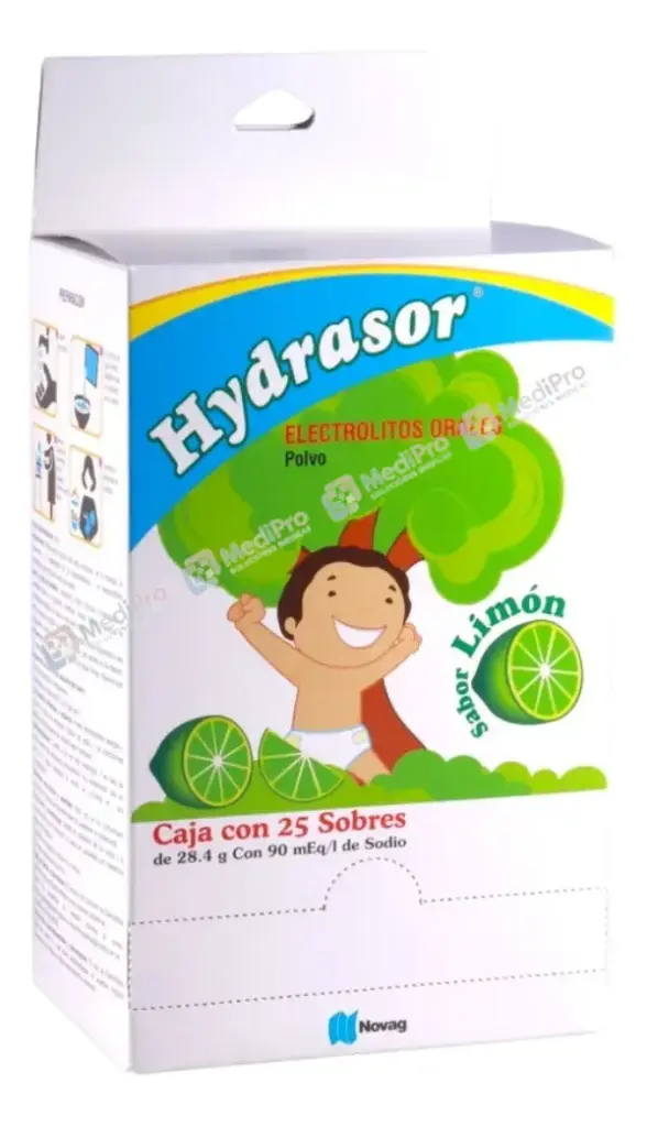 HYDRASOR POLVO SABOR LIMON C/25 SOBS. 27.9 G.