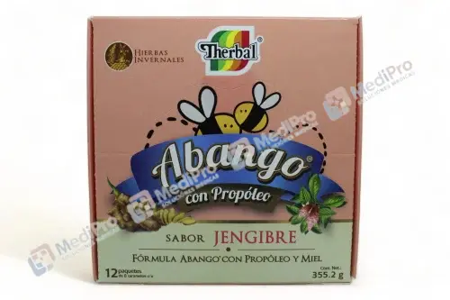 ABANGO CON PROPOLEO Sabor JENGIBRE c/12 x 8 CARAMELOS 3.7 G.