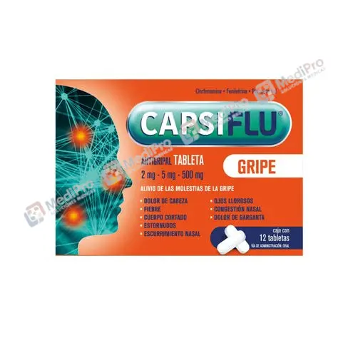 CAPSIFLU GRIPE CAPS 2/5/500MG. C/12. GELCAPS.