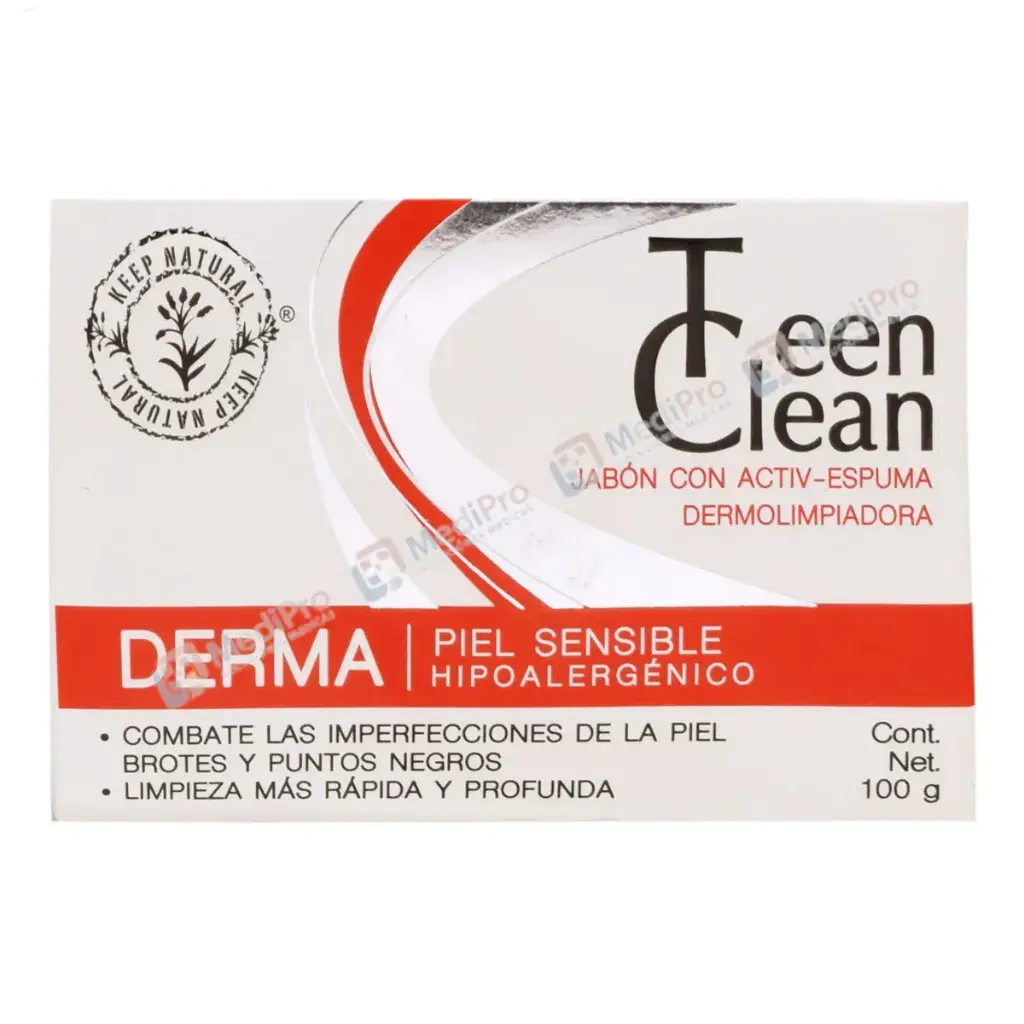 JABON DERMA TEEN CLEAN PIEL SENSIBLE 100G.