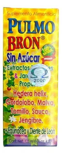 JARABE PULMOBRON SIN AZUCAR 125ML   GRUPO OMEGA.