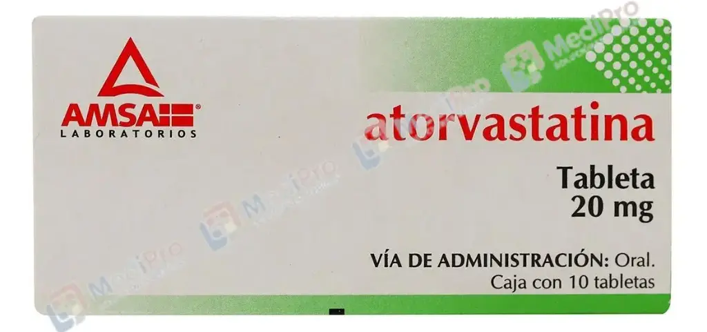 ATORVASTATINA 20 MG C/10 TABS (ATORVASTATINA) AMSA