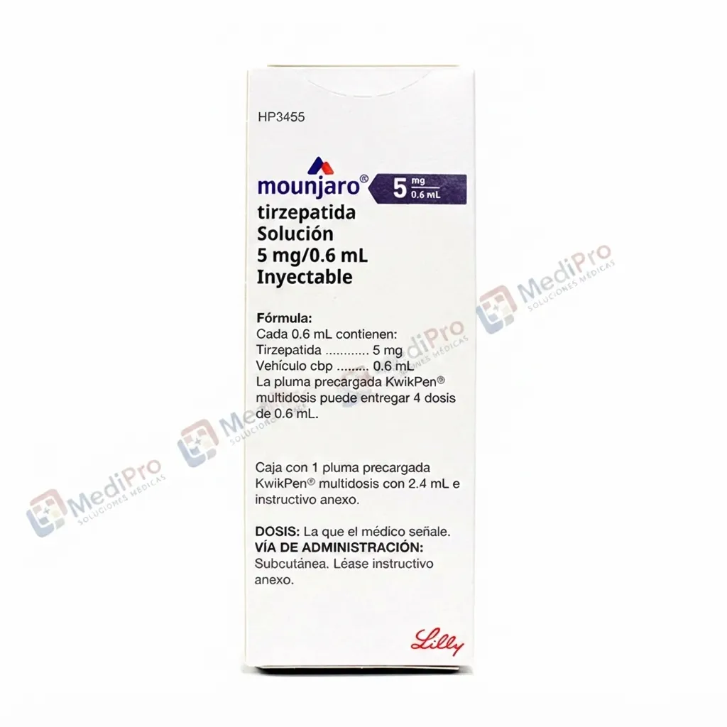 MOUNJARO PLUMA PRECARGADA 5 MG/0.6 ML.(TIRZEPATIDA) Lilly Medical