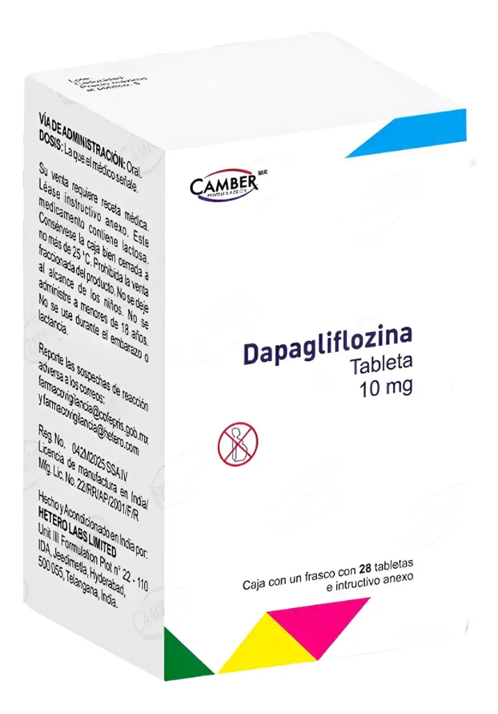 DAPAGLIFLOZINA (Camber) c/28 TABS. 10 MG.