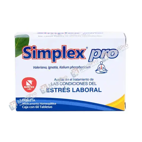 SIMPLEX-PRO c/60 TABS. 1D/3D/6D. (Valeriana + Ignatia + Kalium phosphoricum )