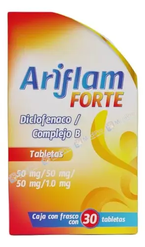 ARIFLAM FORTE C/30 TABS 50/50/50/1.0MG (COMPLEJO B DICLOFENACO) ULTRA.