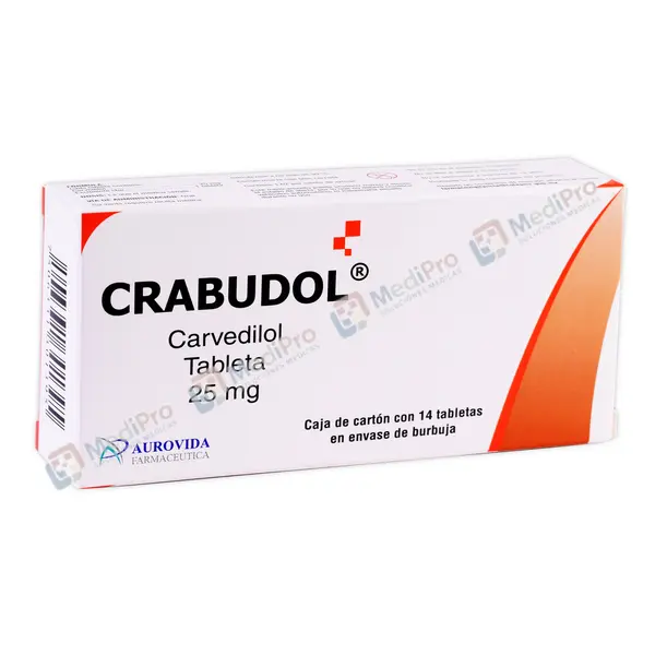 CRABUDOL C/14 TAB 6.25 MG. (CARVEDILOL)