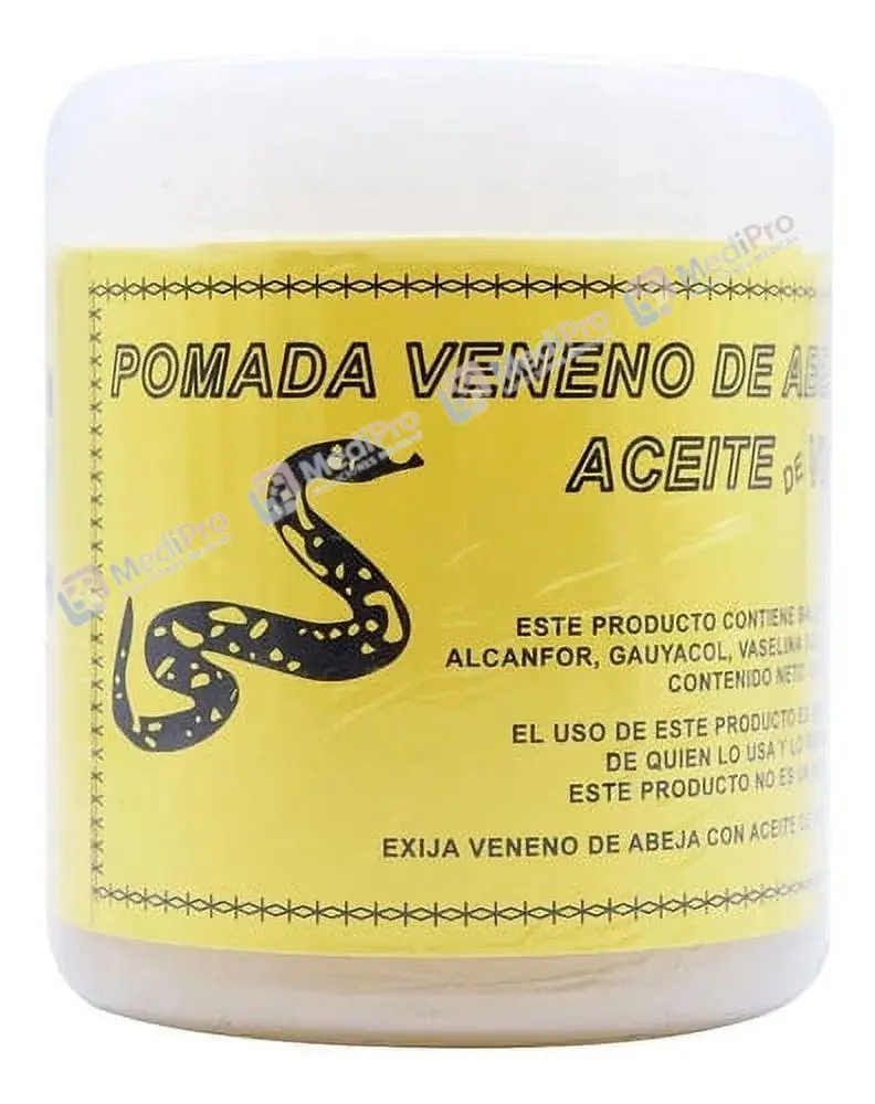 POMADA DE VENENO DE ABEJA Y ACEITE DE VIBORA 120 GR. YERBO VITAL.
