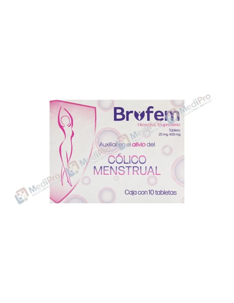 BRUFEM C/10 TABS 20/400 MG. (HIOSCINA IBUPROFENO) BRULAGSA