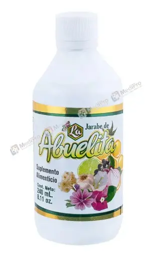 JARABE DE LA ABUELITA(JRB. MAIZ,MIEL ABEJA,BUGAMBILIA,GORDOLOBO,SAUCO ETC.)240ML