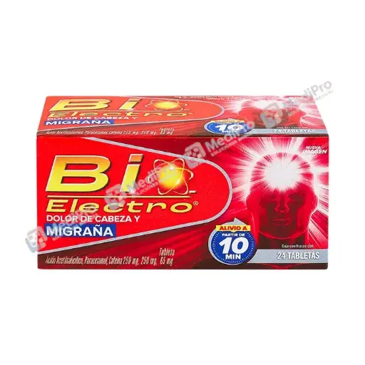 [0000013] BIO-ELECTRO (PARACETAMOL/ACETILSALICICO/CAFEINA) TAB 250/250/65 C/24 GENOMMA