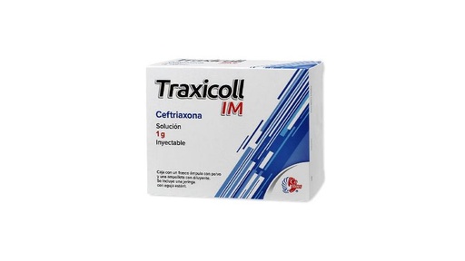 TRAXICOLL  (CEFTRIAXONA) SOL INY 1G I.M. C/1 AMP C/JERINGA COLLINS