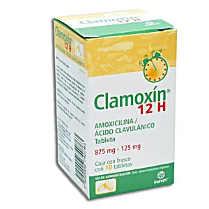 CLAMOXIN 12 H 875/125 MG C/10 TABS (AMOXICILINA / ACIDO CLAVULANICO)