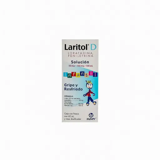 LARITOL D INFANTIL SOLUCION 60 ML (LORATADINA 50 MG FENILEFRINA600 MG. )