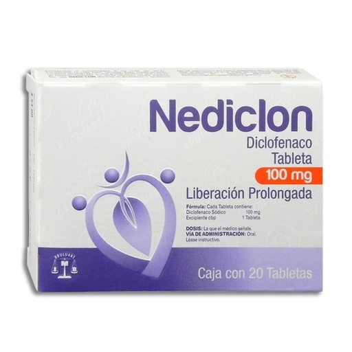 NEDICLON 100MG C/20 GRAG (DICLOFENACO)