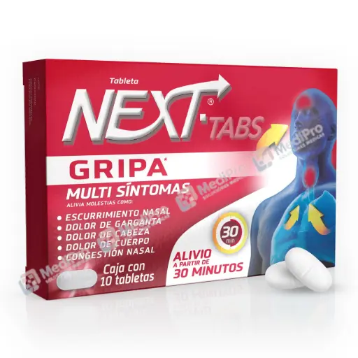 [0000044] NEXT TABS (CLORFENAMINA COMPUESTA) TAB C/10 GENOMMA