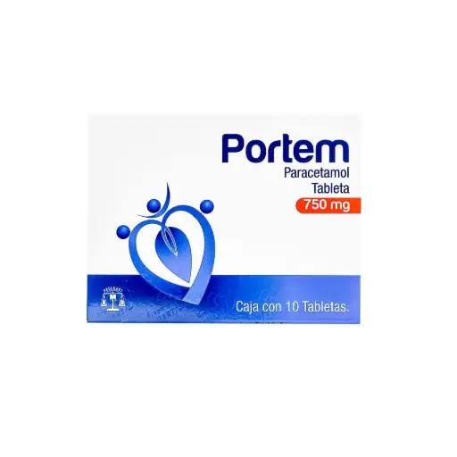 PORTEM 750 MG. C/10 TABS [PARACETAMOL].