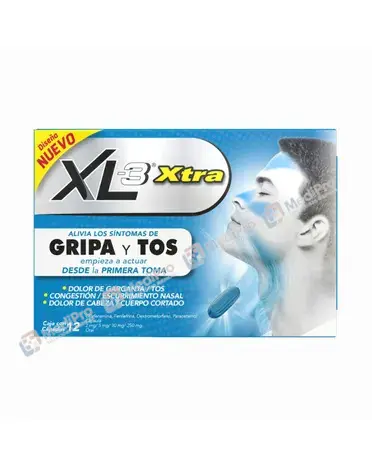 [0000072] XL-3 GRIPA Y TOS (PARACE/DEXTRO/CLORFEN/FENILE) CAP C/12 SELDER