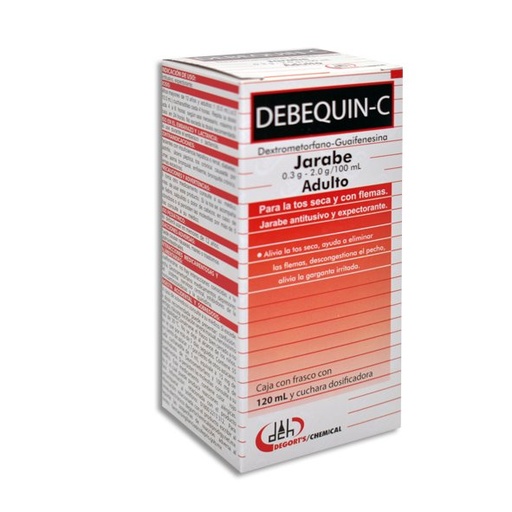 DEBEQUIN C (DEXTROME/GUAIFENESI) JRB ADTO C/120 ML DEGORTS