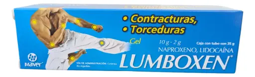 LUMBOXEN GEL AZUL (NAPROXENO LIDOCAINA) TUBO C/35 G MAVER