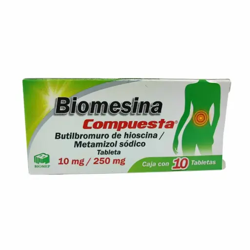 BIOMESINA COMPUESTA(BUTILHIOSINA/METAMIZOL) 10MG/250MG C/10 BIOMEP