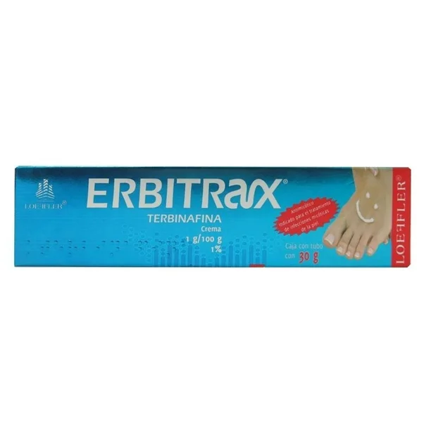 ERBITRAX ( TERBINAFINA) CRM 1.0% C/15 G TUBO | MEDIPROSOLUCIONES