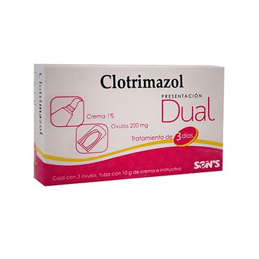 CLOTRIMAZOL DUAL 10 MG CREMA C/3 OVU SON´S