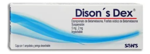 DISONS DEX (BETAMETASONA) SUSP INY 5/2 MG C/1 AMP SONS