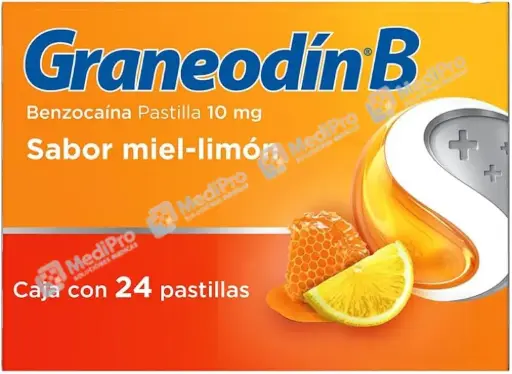[0000033] GRANEODIN B 10MG C/24 PASTILLAS SABOR MIEL-LIMON