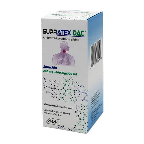 [000156] SUPRATEX DAC (AMBROXOL/LEVODROPROPIZINA) SOL 120ML 300/600MG MAVI