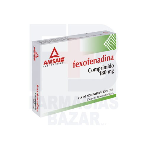 FEXOFENADINA TAB 180MG C/10 CMP AMSA