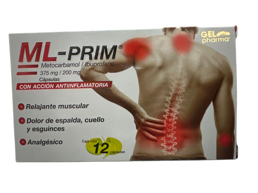 ML-PRIM (METOCARBAMOL/IBUPROFENO)  CAPS 375/200MG GELPHARMA
