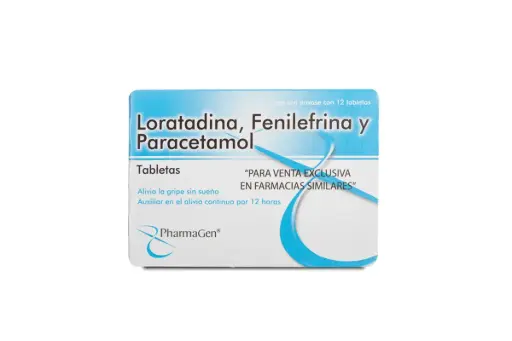 LORATADINA FENILEFRINA PARACETAMOL C/12 TABS. [PHARMAGEN]
