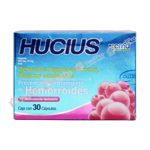 HUCIUS 30 CAPS 250/70 MG