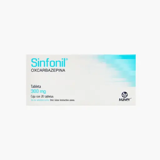 SINFONIL 20 TAB 300 MG.[OXCARBAZEPINA] MAVER.