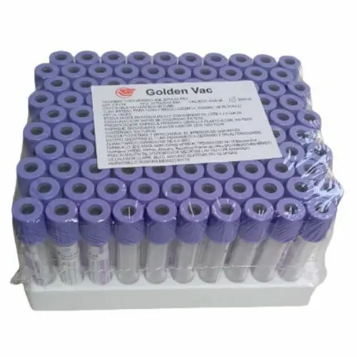 TUBO LILA EDTA K2 4 ML. CON 100 GOLDEN VAC