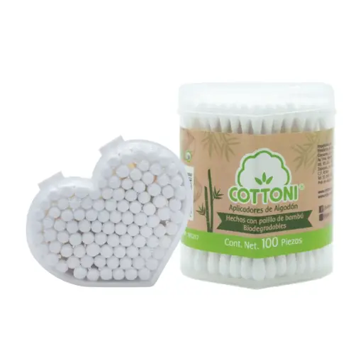 [001005] HISOPOS/COTONETE COTTONI TARRO CORAZON C/100