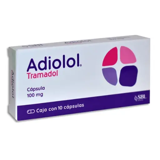 [G30] ADIOLOL Cja. c/10 CAPS. 100 MG. (TRAMADOL) SBL.