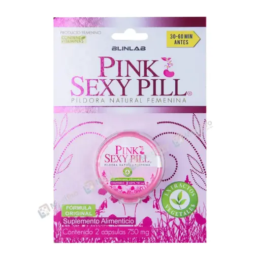 PINK SEXY PILL 2 CAPS 750 MG. PILDORA NATURAL FEMENINA (BLINLAB)