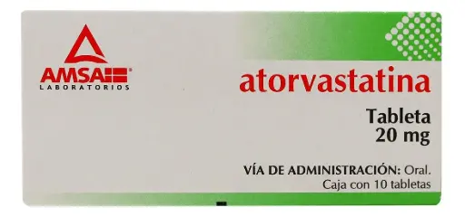 [G188] ATORVASTATINA 20 MG C/10 TABS (ATORVASTATINA) AMSA