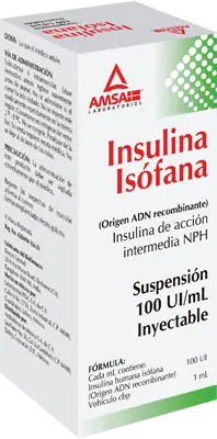 [000165] INSULINA ISÓFANA (Amsa) Susp. Iny. c/1 FCO. AMP. 10 ML. 100 UI/1 ML.