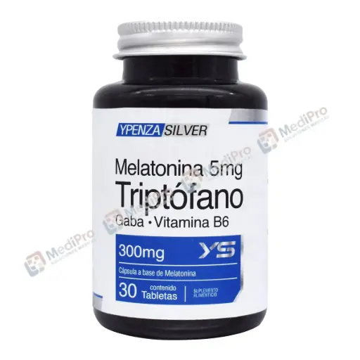 [000208] Melatonina 5 mg. Triptófano Gaba Vitamina B6 300MG. 30 tab. YPENZA SILVER.